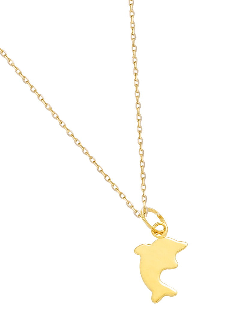 18K Gold Plated Dolphin Charm Pendant